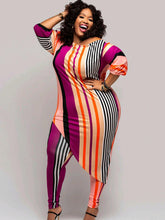 Two Piece Long Sleeve Asymmetrical Top Pants